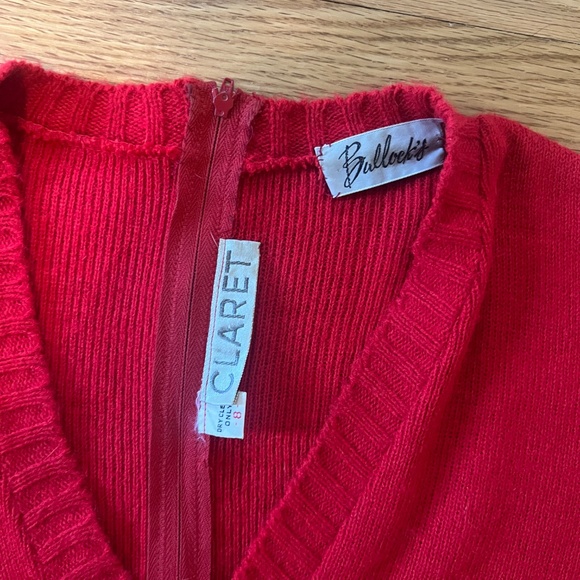 Unique red up cycled sweater dress - Picture 4 of 13